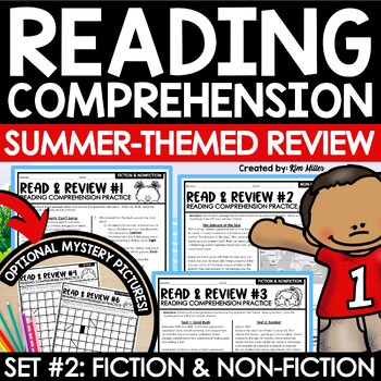 Preview of Summer End of Year Activities Reading Comprehension Passages 4th 5th Grade