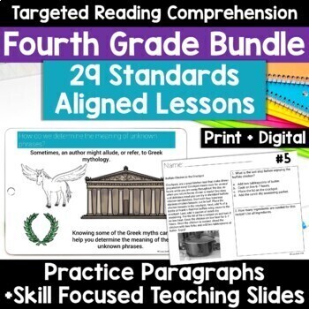 Preview of 4th Grade Reading Comprehension Passages and Questions - Google & Print BUNDLE