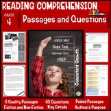 4th Grade Reading Comprehension Passages and Questions