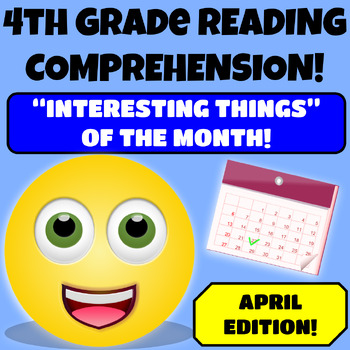 Preview of 4th Grade Reading Comprehension Passages and Questions  April Spring