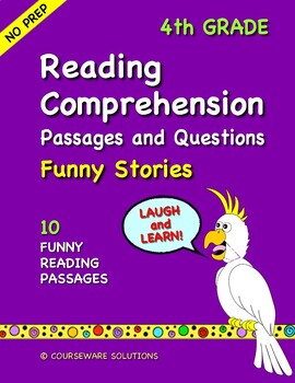 Preview of 4th Grade Reading Comprehension Passages and Questions - Funny Stories
