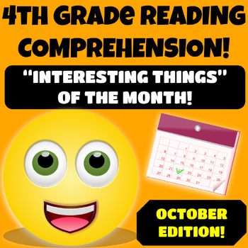 Preview of 4th Grade Reading Comprehension Passages and Questions  October Fall Autumn