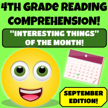 Preview of 4th Grade Reading Comprehension Passages and Questions  September Back To School