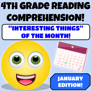 Preview of 4th Grade Reading Comprehension Passages and Questions WINTER BUNDLE