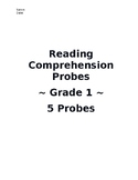 4th Grade Reading Comprehension Probe - IEP Goals- 5 Pack - Set 2