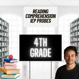 4th Grade - Reading Comprehension Probe - Pack of 5 - IEP Goal