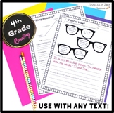 4th Grade Reading Comprehension Worksheets Intervention RT
