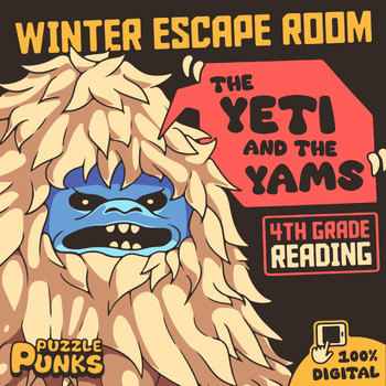 Preview of 4th Grade Reading Comprehension Escape Room | Digital | Winter, Christmas