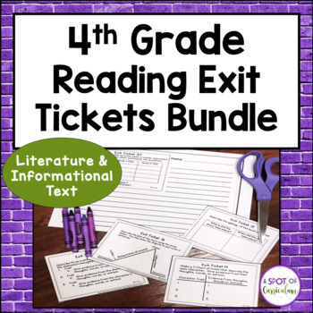 Preview of 4th Grade Reading Exit Tickets Bundle
