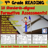 4th Grade Reading FORMATIVE ASSESSMENT Exit Tickets
