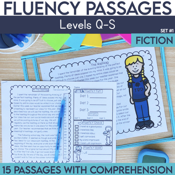 Preview of 4th Grade Reading Fluency Passages with Comprehension Questions Level Q-S Timed
