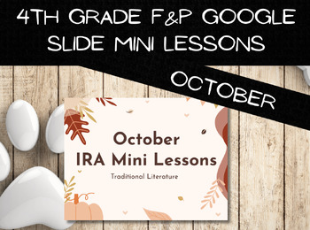 Preview of 4th Grade Reading GOOGLE SLIDE Mini Lessons: October