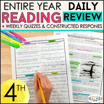 4th Grade Reading Homework 4th Grade Morning Work Reading Comprehension Passages