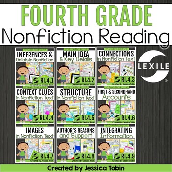 Preview of 4th Grade Reading Comprehension Passages and Questions - Nonfiction ELA Bundle
