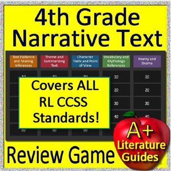 Preview of 4th Grade Reading Literature Game - Test Prep