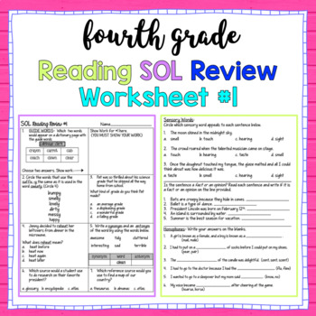 7th Grade Sol Review Packet Answers