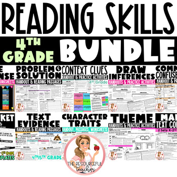 Preview of 4th Grade Reading Skills Bundle - 10 Resources Included!
