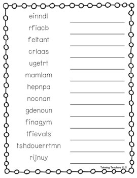 4th grade reading street spelling unscramble units 1