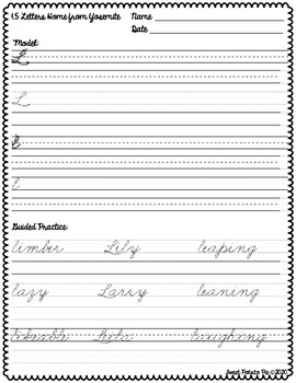 4th Grade Reading Street Unit 1-Week 5 Zaner-Bloser Cursive Handwriting ...
