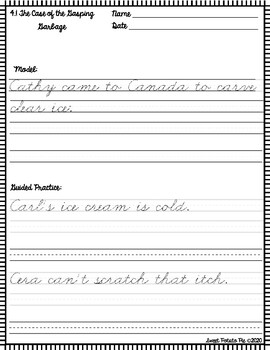 4th Grade Reading Street Unit 4- Zaner-Bloser Cursive Handwriting