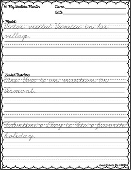 4th Grade Reading Street Unit 6-Zaner-Bloser Cursive Handwriting