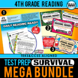 4th Grade Reading TEST PREP SURVIVAL MEGA BUNDLE STAAR / N