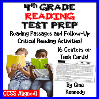 Preview of 4th Grade Reading Test-Prep Passages, Critical Thinking Reading Response