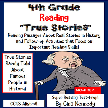 Preview of 4th Grade Reading Test-Prep Passages about True Stories in History