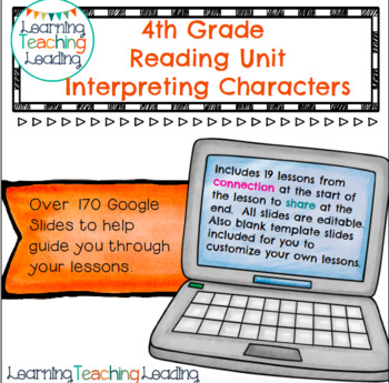 Preview of 4th Grade Reading Unit Interpreting Characters Distance Learning