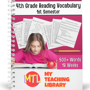 Preview of 4th Grade Reading Vocabulary | 1st Semester