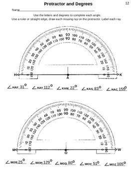 4th Grade (4.7C) STAAR: Reading a Protractor and Test (35 worksheets)