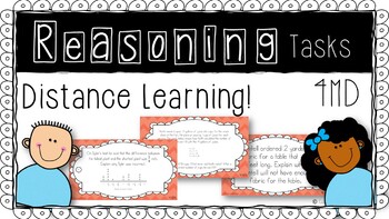 Preview of 4th Grade Reasoning Tasks - Measurement&Data GOOGLE SLIDES DISTANCE LEARNING