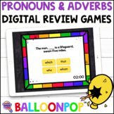 4th Grade Relative Pronouns & Adverbs Digital Review Games