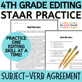 4th Grade STAAR Editing Practice - Subject-Verb Agreement