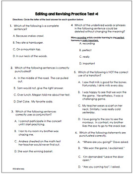 4th Grade STAAR Writing Editing and Revising Practice Tests by Gina Kennedy