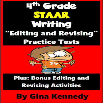 Preview of 4th Grade STAAR Writing Editing and Revising Practice Tests