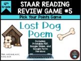 4th Grade STAAR Reading Game #5: Lost Dog Poem Pick Your P