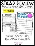 4th Grade STAAR Review Magic Number Game {fractions, decim