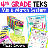 4th Grade STAAR Review Math TEKS - Games, Assessments, STA