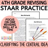 4th Grade STAAR Revising Practice - Clarifying the Central Idea