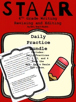 Preview of Daily Practice Bundle-STAAR Writing Revising and Editing
