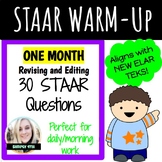 4th Grade STAAR Writing Revising and Editing Daily Questions (NEW TEKS INCLUDED)