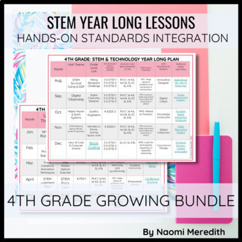 Preview of 4th Grade STEM Project Ideas | Growing Year Long Bundle