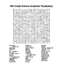 4th Grade Science Academic Vocabulary Word Search