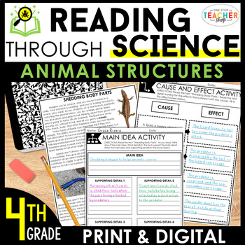 Preview of 4th Grade Science-Based Reading Passages, Lessons, Activities: Animal Structures