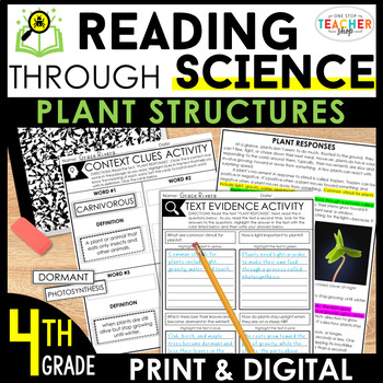 Preview of 4th Grade Science-Based Reading Passages, Lessons, Activities: Plant Structures