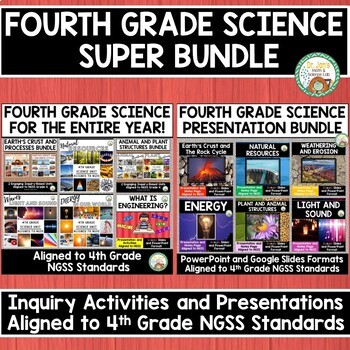 Preview of 4th Grade Science Bundle:  Complete Curriculum (Aligned to NGSS)