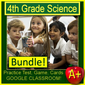 Preview of 4th Grade Science Test Prep Bundle Spiral Review NGSS - Print & GOOGLE CLASSROOM
