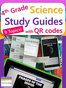 Preview of 4th Grade Science Study Guides with QR Codes