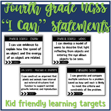 4th Grade Science I Can Statements - Kid friendly language